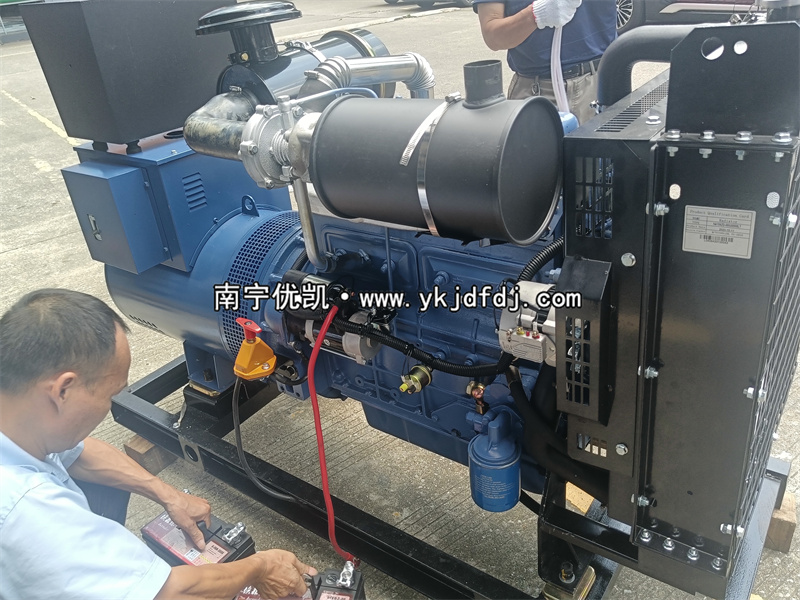 2024年9月18日，50kw濰坊雷納柴油發(fā)電機(jī)組試機(jī)發(fā)貨百色